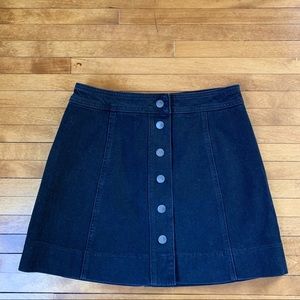 NWT Madewell black denim skirt
